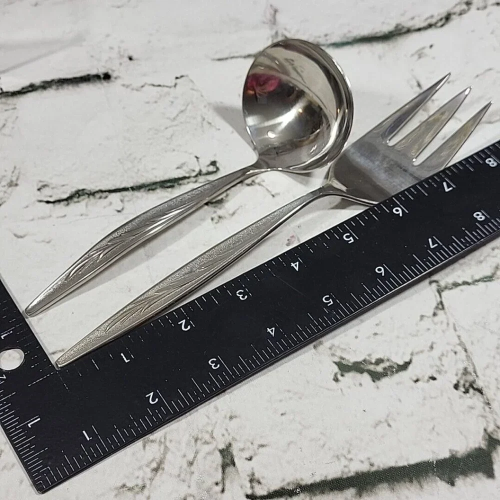 1847 Rogers‎ Bros SEA ISLAND International Stainless Serving Fork and Ladle